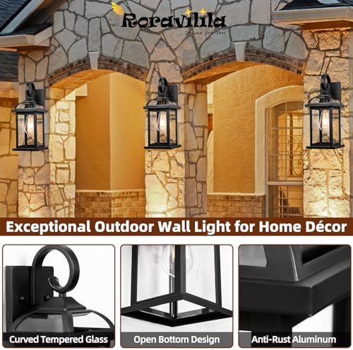 Black Outdoor Lights Wall Mount House Anti-Rust Aluminum - Image 5