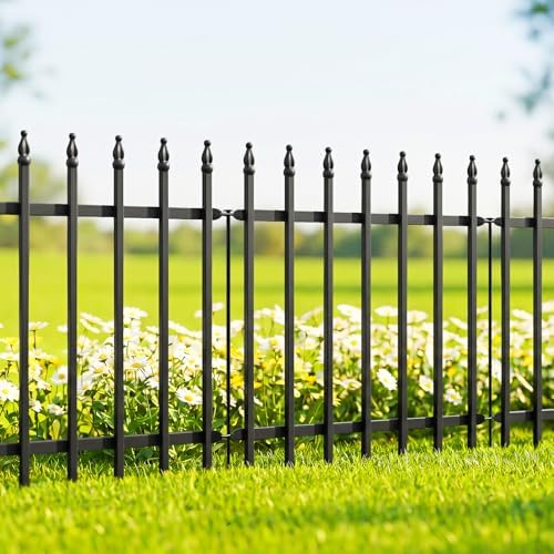 Thealyn 24" H x 24" W Decorative Metal Garden Fence, 10 Panels, 20 Ft - Image 2