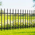 Thealyn 24" H x 24" W Decorative Metal Garden Fence, 5 Panels, 10 Ft by ThealynGardens