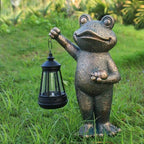 Garden Frog Statue Gifts Outdoor Fairy Garden Accessories Outdoor Lights Solar Garden Frog Decor Art Housewarming Gift for Patio,Yard,Lawn Ornament - Image 5