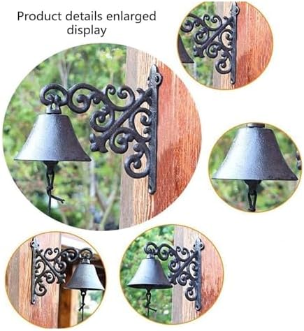 Dinner Bell,Cast Iron, Wall, Mount Metal Doorbell Accent Farmhouse Exterior Decor - Image 2