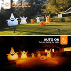 L LOHAS LED Orange Halloween Lights Outdoor Spotlight Dusk to Dawn Plug in - Image 5