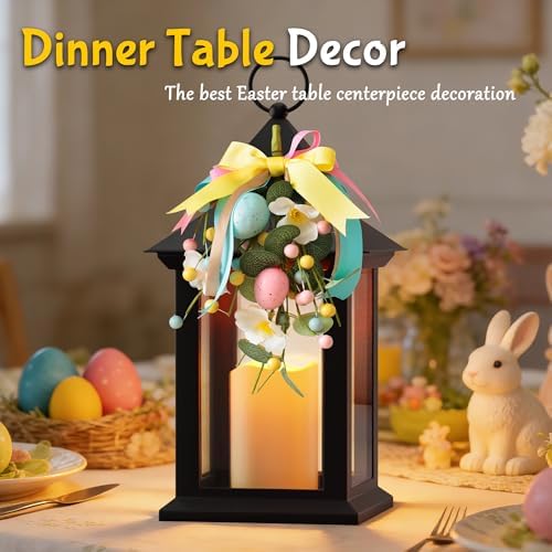 JOIONE Easter Decorative Candle Lanterns, 2 Packs 14" Spring Porch Decor - Image 4