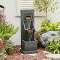 Sunlinua 35H Modern Outdoor Water Fountain with 3-Tiers by Sunlinua