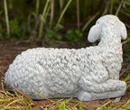 Concrete Lamb Statue Laying Sheep Sculpture Lamb Stone Garden Decor - Image 7