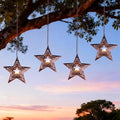 Hanging Solar Lights for Trees Outside, 4 Pack 6-Inch Hanging Star Lanterns with Solar Tea Lights Outdoor Waterproof, Icetry Star Light, Tree Lanterns Decoration for Porch Patio Pergolas Yard by ALLFORTUNE