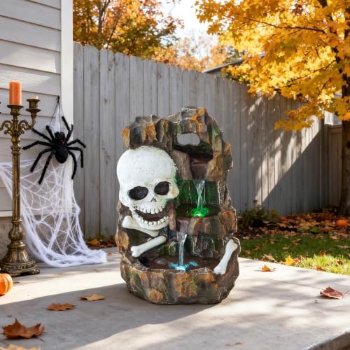 15.9" H Halloween Water Fountain Outdoor ＆ Indoor,Garden Fountain with LED by Solarbloom