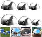 YARNOW Gazing Balls 6Pcs Garden Hemisphere Mirror Gazing Half Polished Stainless Steel Reflective Globe Outdoor Hollow for Gardens Ponds Home Decor Garden Mirror - Image 6
