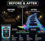glow in the dark garden pebbles, night guide pebbles & luminous glow stones, 200PCS Colorful Waterproof Outdoor glowing garden stones, Solar Powered stepping stone kit for Garden Pathway Lawn Aquarium - Image 4