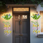 Colorful Solar Butterfly Lights for Spring & Summer Garden, 2 Pack Hanging Lights with Fluttering Butterflies & Flowers, IP65 Waterproof Outdoor String Lights for Patio, Birthday & Kids Play Area - Image 2