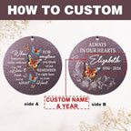Personalized Butterfly Wind Chimes for Loss of Loved One Mom Dad - Image 6