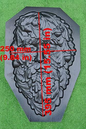 SvitMolds Mold Green Man face Plaque Old Man Tree Wood Spirit Faces Greenman D31 - Image 3