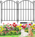 Decorative Garden Fence 17in (H) x30ft (L),Arched Rustproof Metal No Dig by HEYRSUN