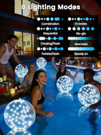 4 Pack Floating Pool Lights, White Solar Powered Pool Ball Light That Float - Image 2