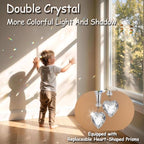 Solar Prism Rotating Suncatcher,Double Crystal Window Decor with Replaceable Heart‑Shaped Prism, Vibrant Home & Office Decoration, Great Gift for Christmas & Birthdays or Other Special Holidays - Image 3