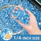 20 Pounds Fire Glass 1/4 Inch High Reflective Tempered Firepit Glass - Image 2