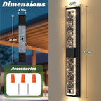 BesLowe 32‘’ Large Outdoor Wall Lights with Crystal Bubble Glass, 10W 3000K - Image 6