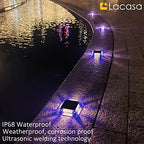 Lacasa Outdoor Solar Light, 4 Pack 30LM IP68 Waterproof Solar Garden Light Auto On/Off Solar Lighting for Pathways Paths, Mixed Colours (Warm White + Blue Light) - Image 3