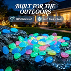 2026 New Glow in The Dark Rocks Outdoor, 1000 PCS Glowing Pebbles for Garden Outdoor, Luminous Rocks for Walkway Patio Lawn Yard Landscaping, Fish Tank Aquarium Decor (Yellow,1000) - Image 2