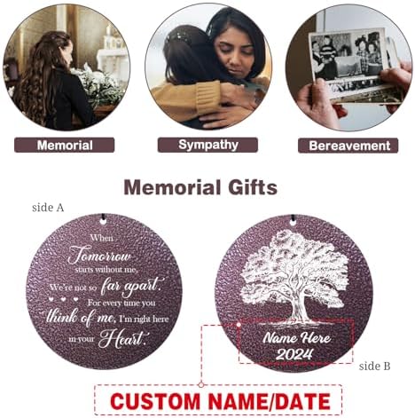 ASTARIN Personalized Memorial Wind Chime for Loss of Loved One 30/36/42 inch, Sympathy Deep Tone Wind Chimes for Mom Dad/Mother Father, Remembrance Gifts for Grief Condolence Funeral - Image 6