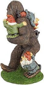 Design Toscano Schlepping the Garden Gnomes Bigfoot Yeti Indoor/Outdoor Garden Statue, 16 Inch Tall, Cast Stone Resin, Painted Full Color Finish - Image 5