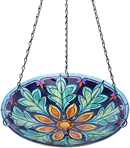 MUMTOP Hanging Bird Bath Outdoors Glass Bird Water Bowl Feeder Garden Decor by MUMTOP