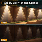 Solar Fence Lights Outdoor - 16 Pack RGB Fence Lights Solar Powered, 7 Color Modes & Warm White, IP67 Waterproof Dusk to Dawn Solar Powered Lights 12+ Hours for Fence/Backyard/Wall/Step/Patio/Deck - Image 5
