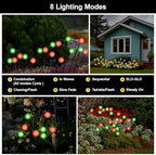 Red and Green Solar Firefly Lights Outdoor Christmas Decor 4 Pack - Image 3