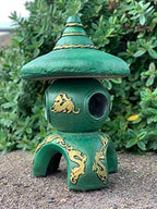 OLOMA Ball pagoda garden statue Japanese decor Lawn light lantern Pagoda temple for backyard decor Stone pagoda lantern zen garden art Concrete japanese pagoda outdoor statue Pagoda temple decoration - Image 4