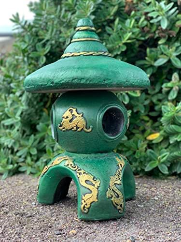 OLOMA Ball pagoda garden statue Japanese decor Lawn light lantern Pagoda temple for backyard decor Stone pagoda lantern zen garden art Concrete japanese pagoda outdoor statue Pagoda temple decoration - Image 4