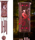 FSVGYY Solar Red Bird Wind Chime 30 Inch Metal Outdoor Hanging Light by FSVGYY