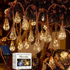 Boho Fairy String Lights Outdoor Backyard Solar String Lights LED for Garden Patio Porch Decor USB Waterproof Shatterproof Bulbs 8 Modes Edison Night Lamp Party Gift(33ft 40Lights,Warm Normal) by Hvcemi