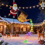 Christmas Solar Kettle Lights, Santa Watering Can Lights (Warm Light) - Image 2