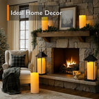Homemory Dark Ivory Flameless Candles, Waterproof, Remote Timer, 2 Pack - Image 5