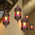 Retisee 6 Pcs Hanging Moroccan Lantern Hexagon Decorative Moroccan Candle Lantern Holders Hanging Candle Holder Indoor Outdoor for Patio Weddings Christmas Decoration - Image 4