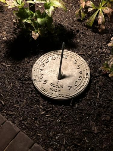 The Sunny Days Garden Sundial - Cast Sunny Days - 8 Inch Garden Sundial Outdoor Decor, Garden Decor (Copper Finish) - Image 3