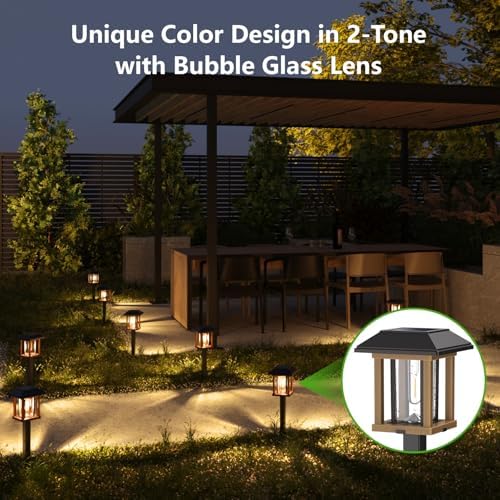 XMCOSY+ Solar Pathway Lights Outdoor 4 Pack, 25 Lumens Solar Garden Lights - Image 4