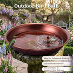 Bird Bath Bowl Outside, Large Bird Bath Bowl Replacement, Standing - Image 4