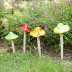 Ceramic Mushroom Garden Stake, Outdoor Mushroom Statue for Yard Decor - Image 3