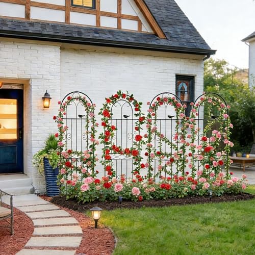 Amoskey Durable Garden Trellis for Climbing Plants - Outdoor Trellis Supports for Lush Greenery - Ideal for Vines, Flowers, and Vegetables, Easy Installation & Space-Saving Design (71"H*20"W -2 pack) - Image 4