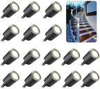 SMY Lighting Recessed LED Deck Light Kits with Black Protecting Shell φ32mm, Outdoor Landscape Lighting IP67 Waterproof,12V Low Voltage for Garden,Yard Steps,Stair,Patio,Floor,Kitchen Decoration by SMYLighting