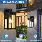 Solar Wall Lights Outdoor with 3 Lighting Modes & Motion Sensor, Solar Porch Light with 2 Bulbs, Waterproof Outdoor Wall Sconce Lantern Light Fixture for Garage Porch Shed Barn Garden Yard Front Door - Image 6