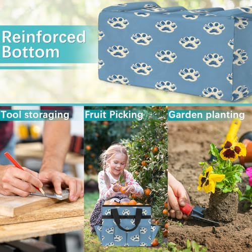 Paw Garden Tool Bag Organizer Heavy Duty Dog Paw Gardening Tote Bag with 10 Pockets for Women Men Gardening Gifts - Image 7