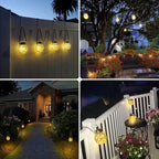 ROSHWEY Solar Lantern, 2 Pack Outdoor Lanterns with 30 LED Waterproof Garden Decor Patio Solar Lights Outdoor Decorative Backyard Outdoor Hanging, Warm Light - Image 5