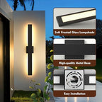 Black Long Outdoor Wall Lights Modern Exterior Lighting Fixtures 31.5 Inch Outdoor Wall Sconce LED 3000K IP65 Waterproof Wall Mount Outside Lights for House Garage Front Door Patio 2Pack - Image 4