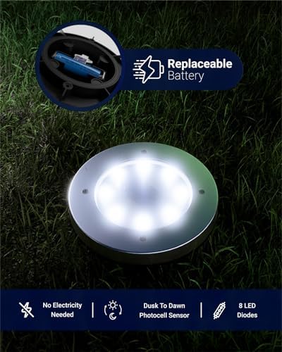 Sunco 12 Pack Outdoor Solar Pathway Lights, Dusk to Dawn, 7000K - Image 3