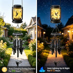 2 Pack Solar Hummingbird Wind Chimes for Outside, Birthday Mother' s Day Gifts for Mom Women Grandma,Solar Hummingbird Wind Chime Light Hanging Wind Chimes Outdoor,IP65 Waterproof, Yard Garden Terrace - Image 6