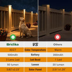 Bridika Solar Deck Lights Outdoor 12 Pack, Bright Solar Fence Lights with Lens, 3 Color Modes IP65 Waterproof Large Size Step Lights for Outside, Fence, Stair, Backyard, Patio, Wall White - Image 4