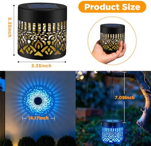 4 Pack Solar Fence Lights Outdoor, Metal Solar Powered Wall Deck Step Light - Image 3