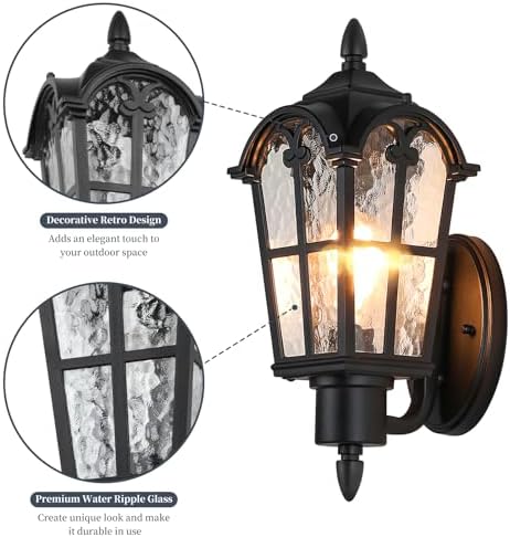20’’ Extra Large Outdoor Wall Light Fixture, Exterior Wall Lantern Sconce - Image 7